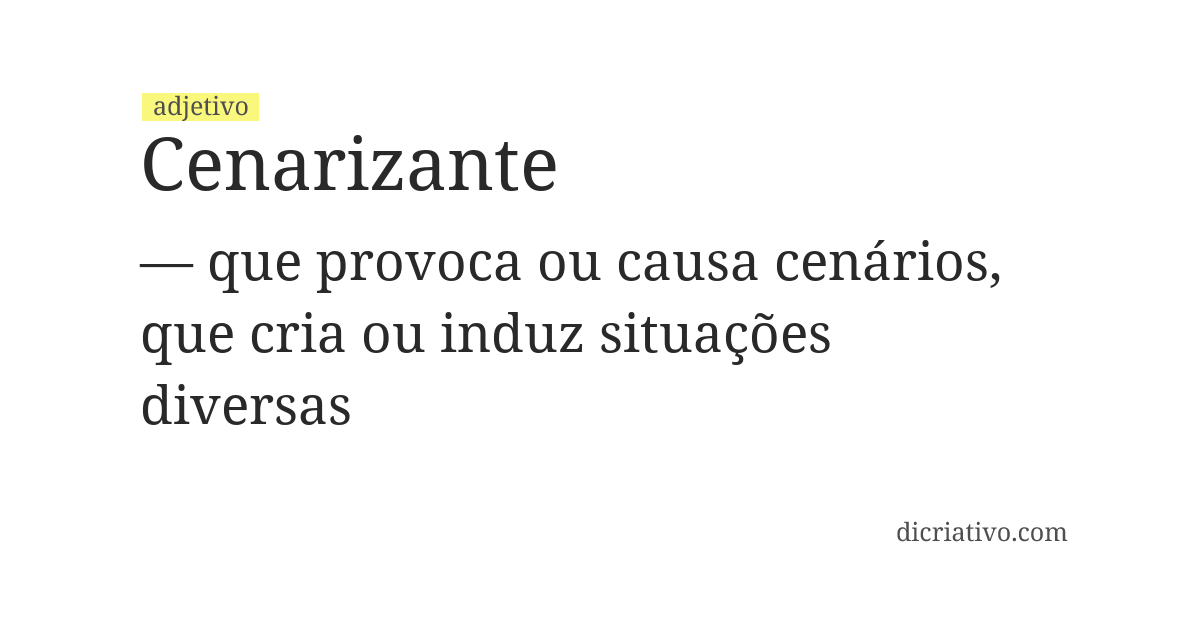 Significado de cenarizante
