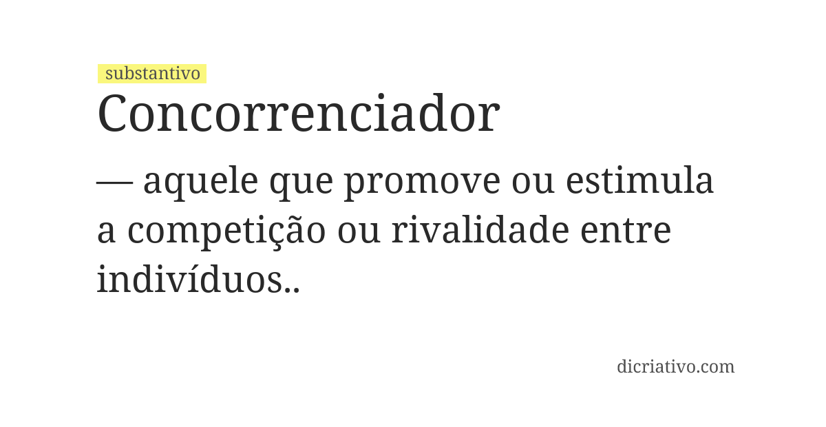 Significado de concorrenciador