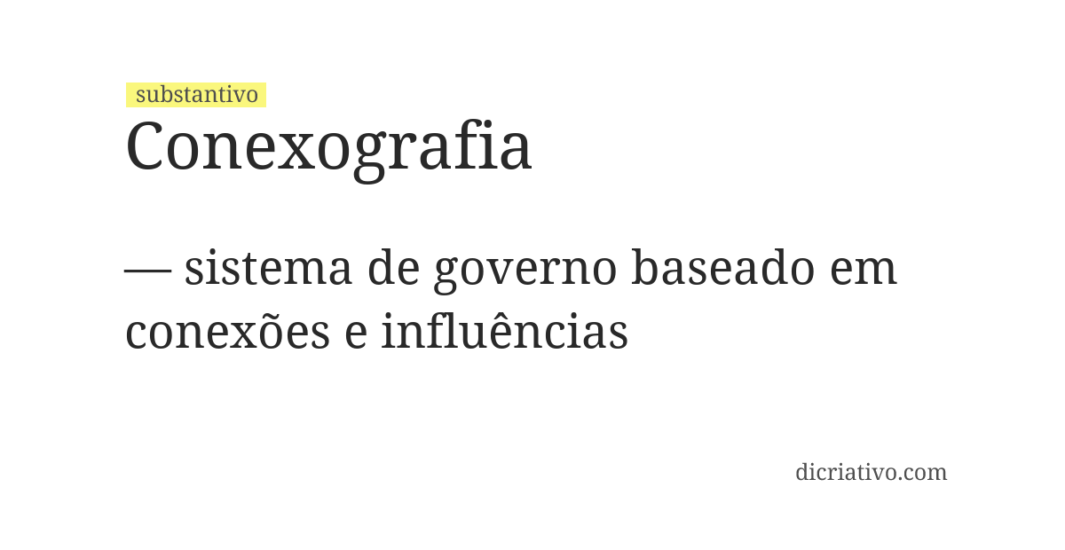Significado de conexografia