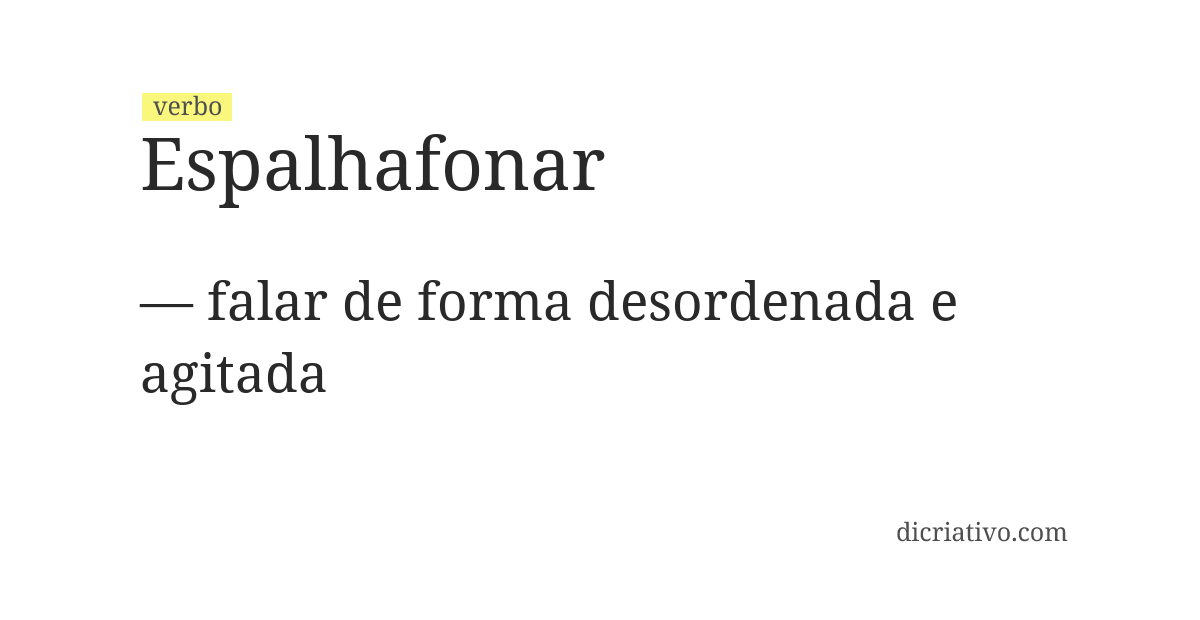 Significado de espalhafonar