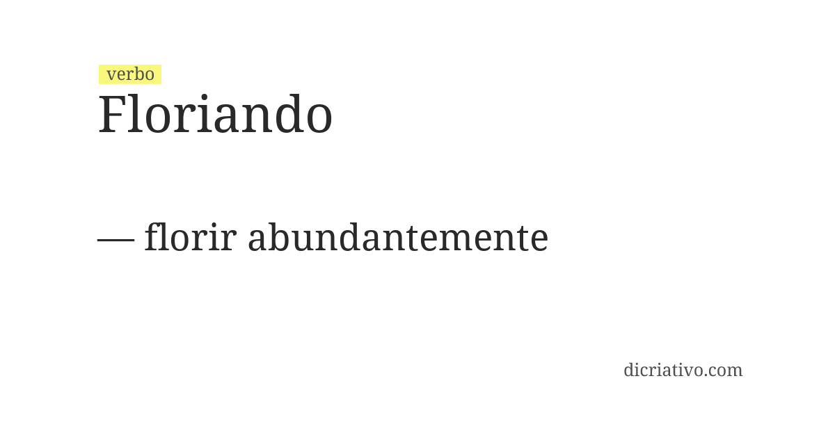Significado de floriando