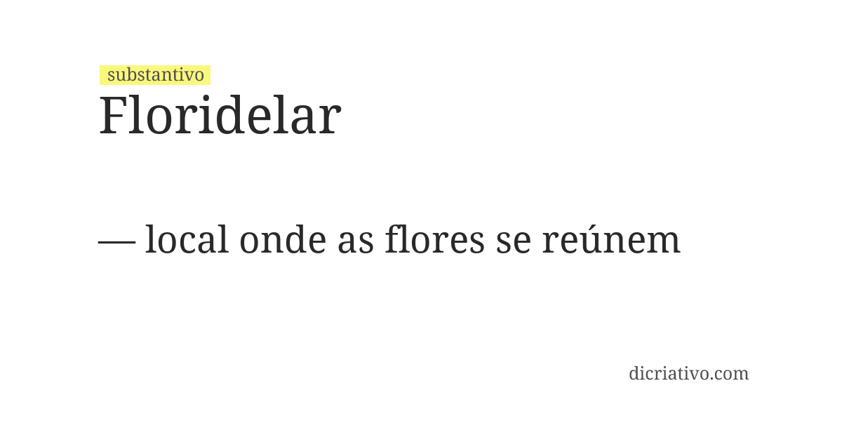 Significado de floridelar