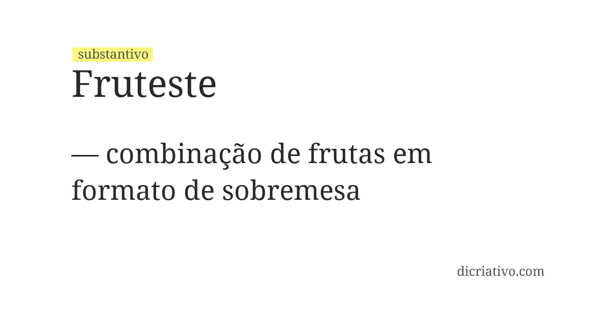 Significado de fruteste