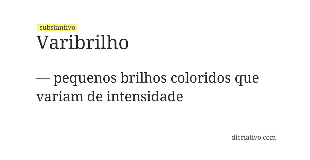 Significado de varibrilho