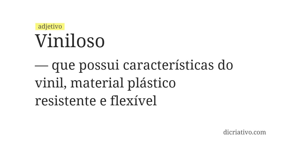 Significado de viniloso