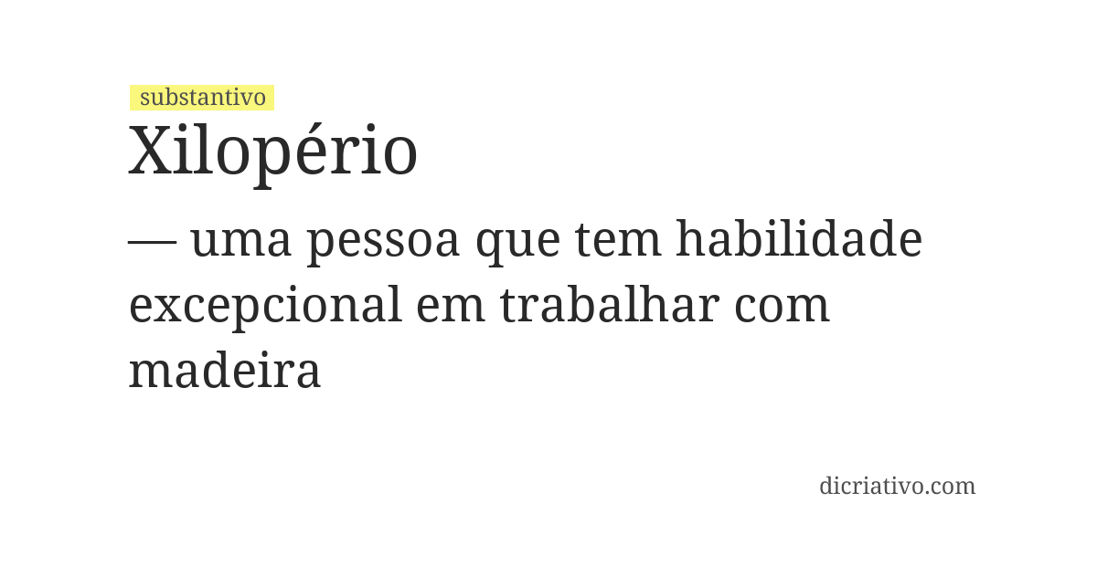 Significado de xilopério