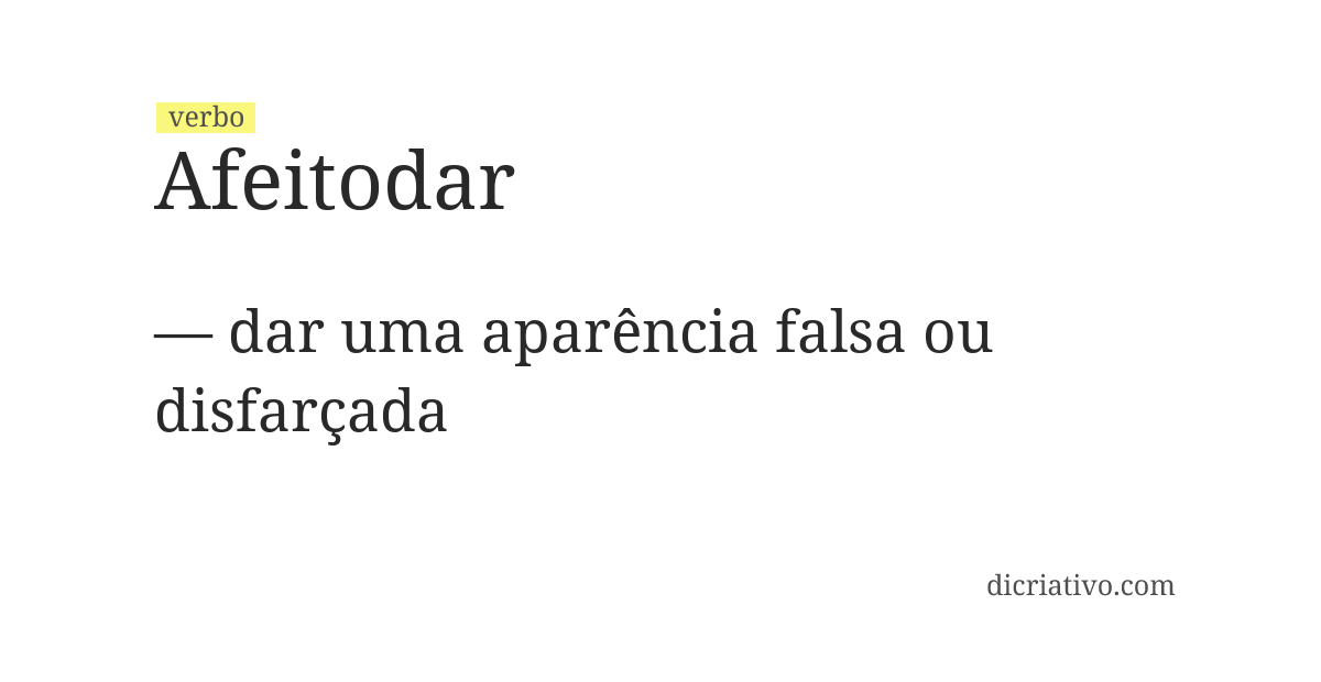 Significado de afeitodar