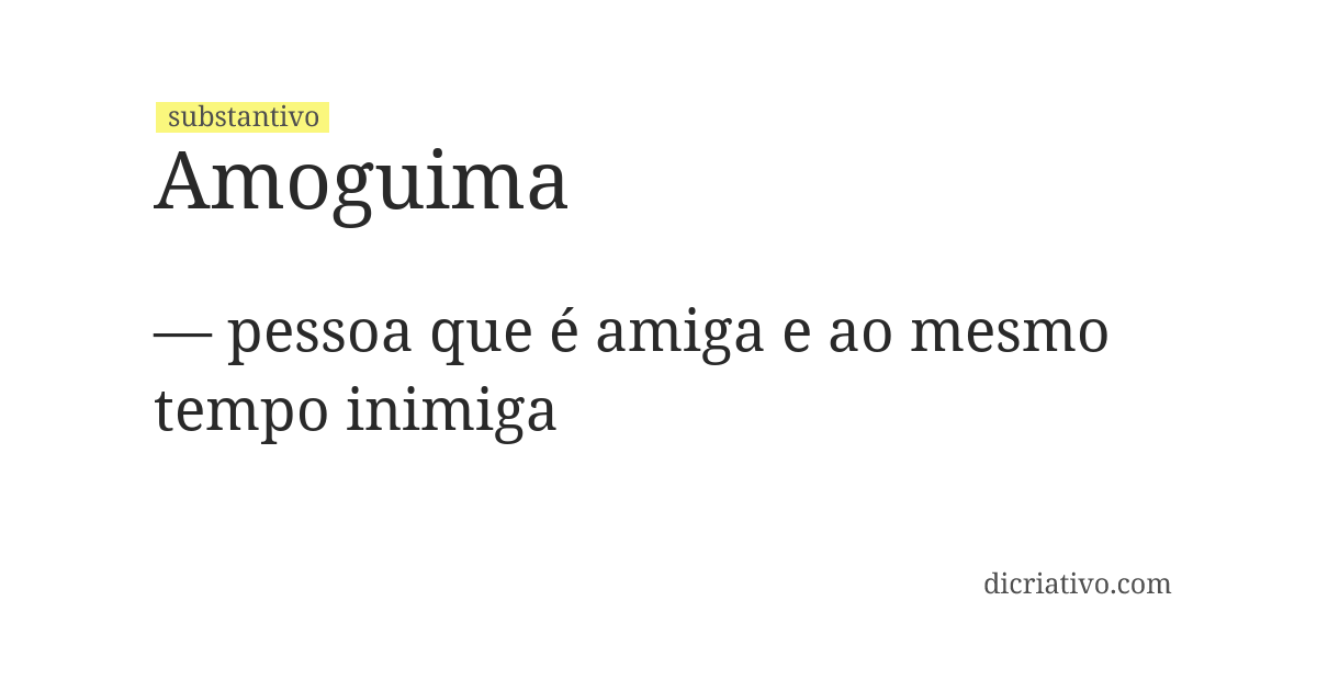 Significado de amoguima
