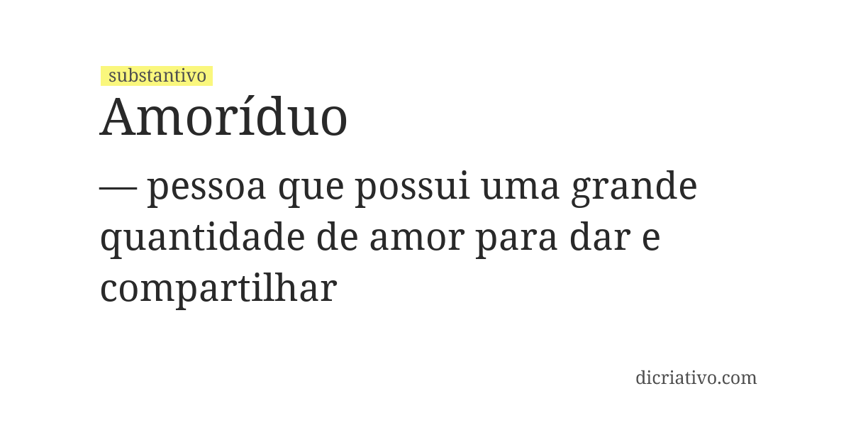 Significado de amoríduo