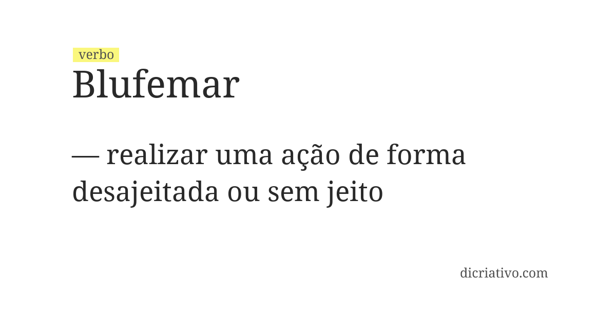Significado de blufemar