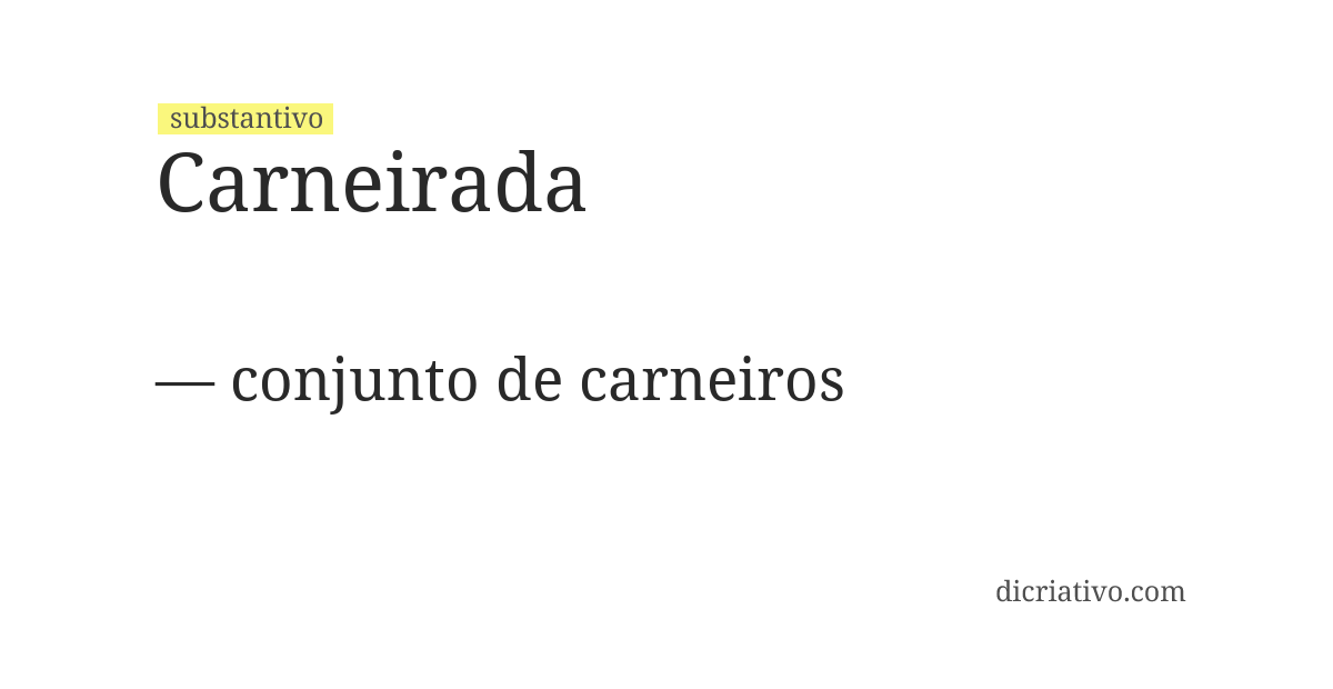Significado de carneirada