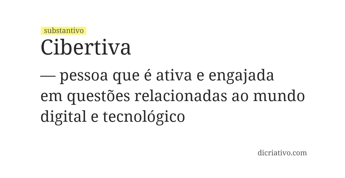 Significado de cibertiva