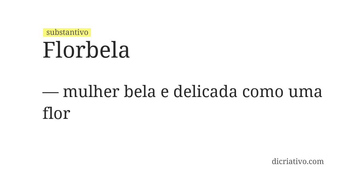Significado de florbela