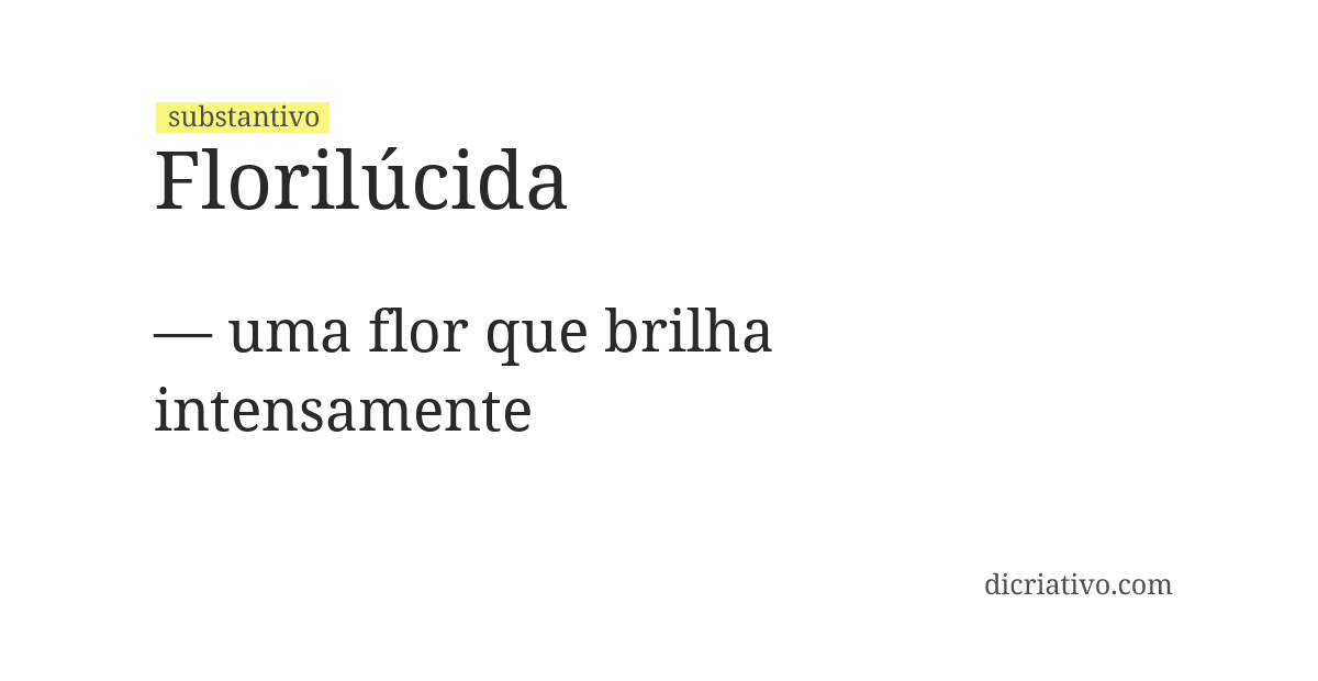 Significado de florilúcida