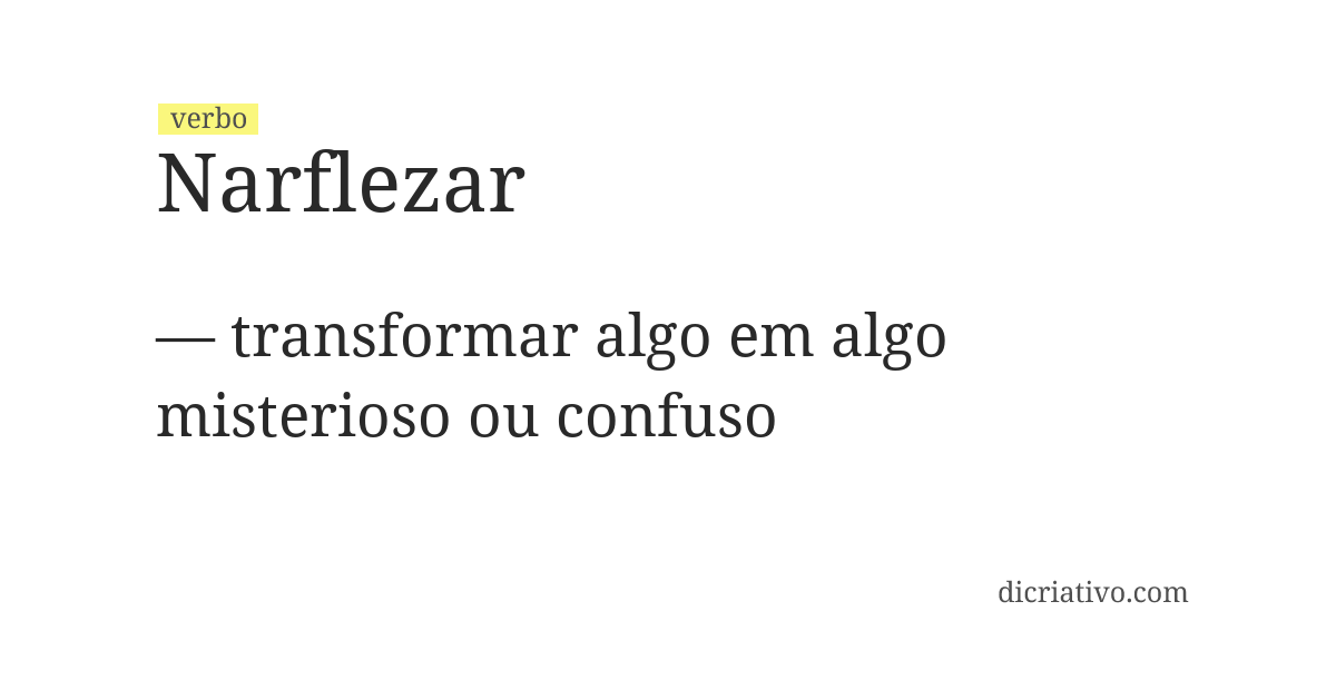 Significado de narflezar