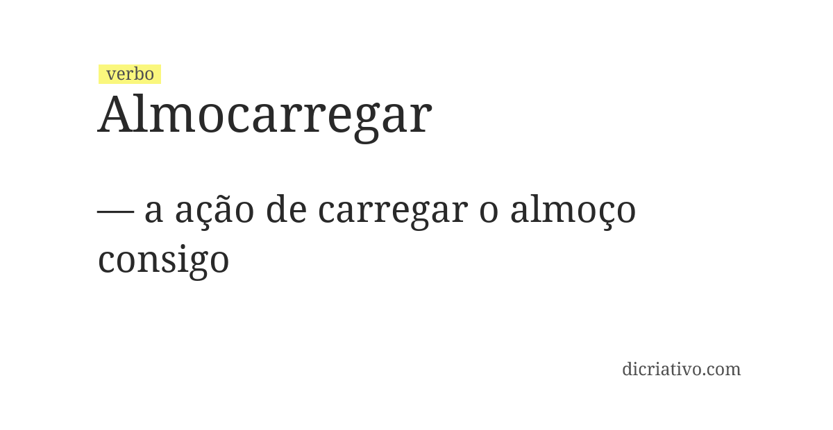 Significado de almocarregar