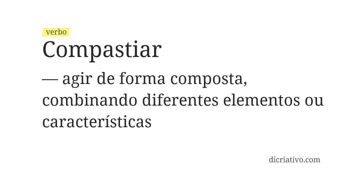 Significado de compastiar