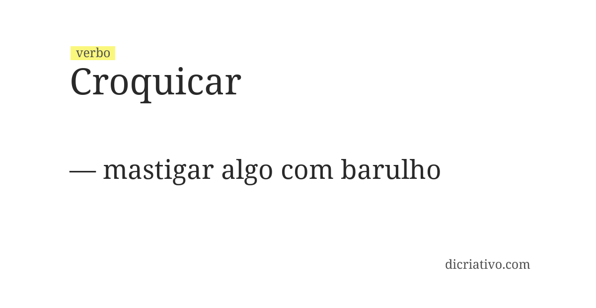 Significado de croquicar