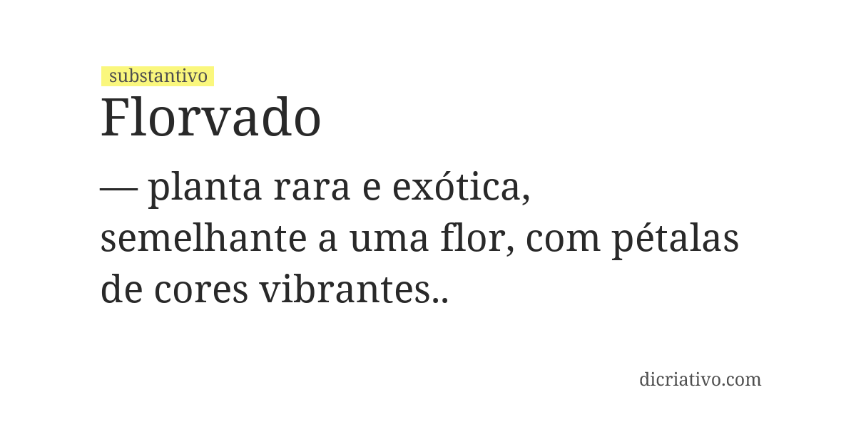Significado de florvado