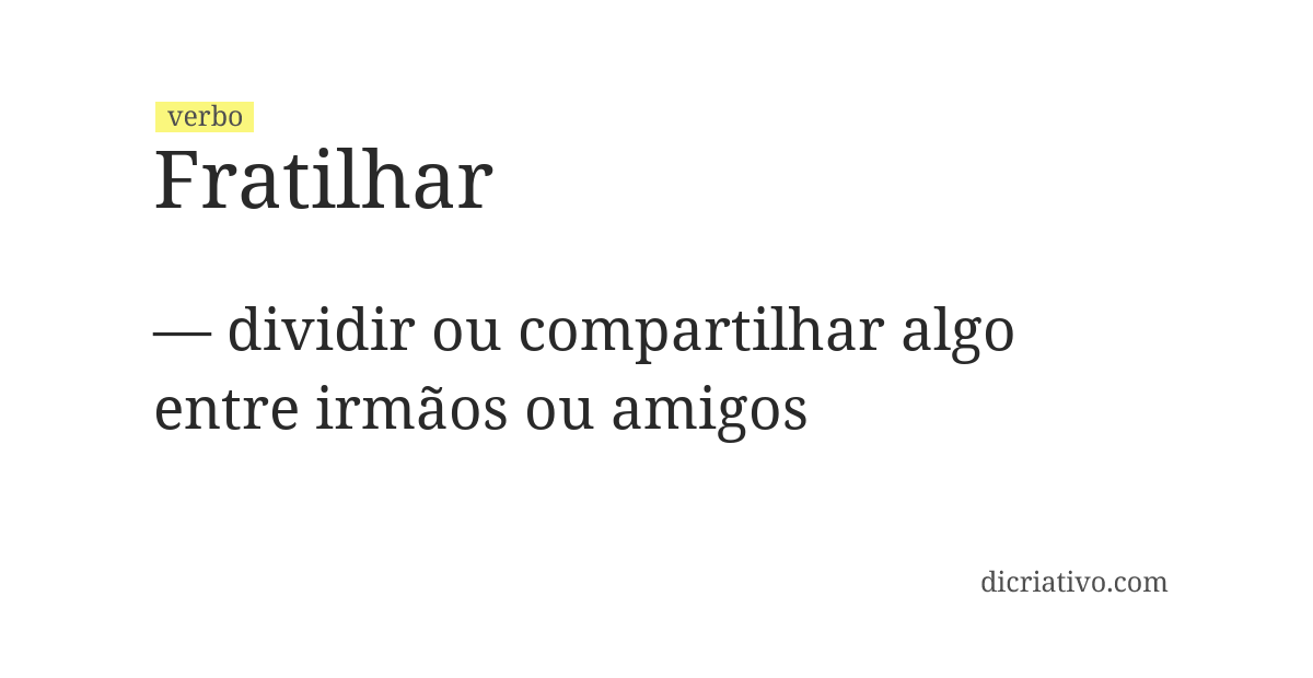 Significado de fratilhar
