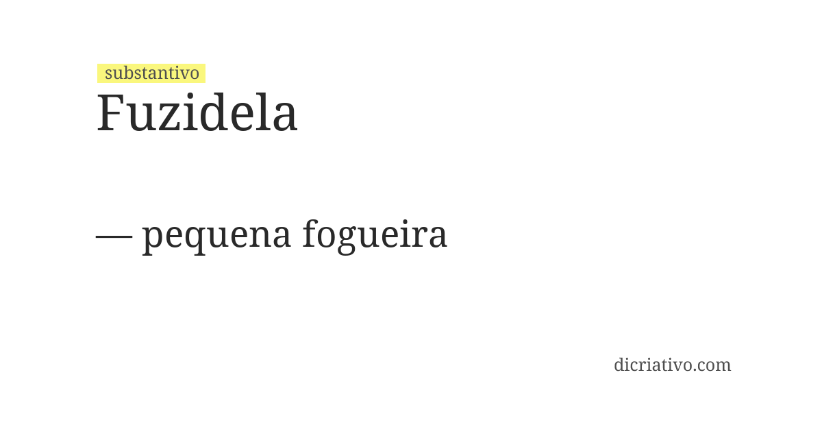 Significado de fuzidela