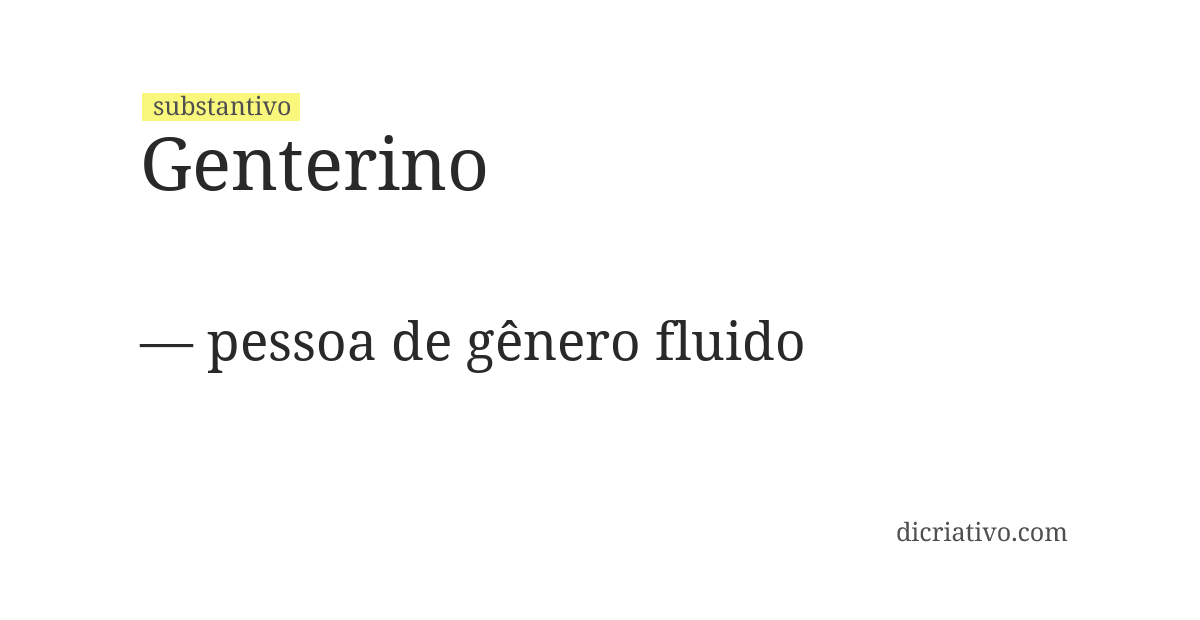 Significado de genterino