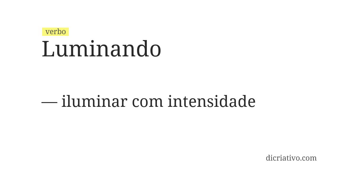 Significado de luminando