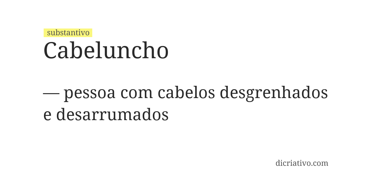 Significado de cabeluncho