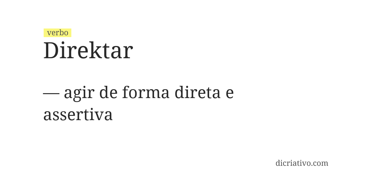 Significado de direktar