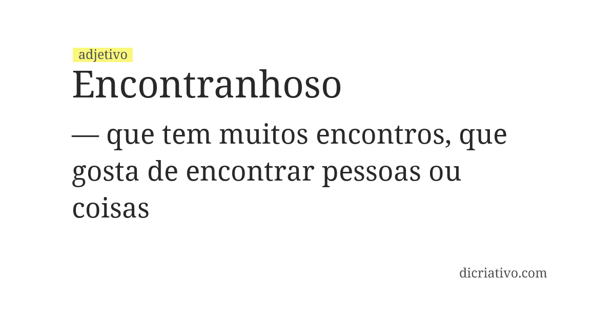 Significado de encontranhoso