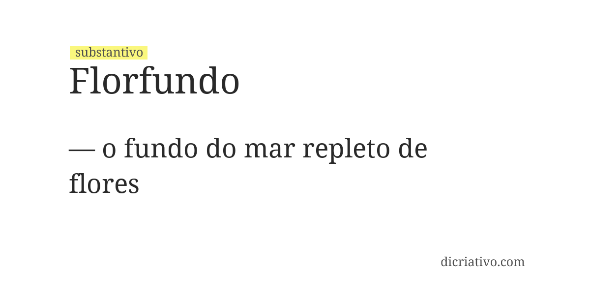 Significado de florfundo