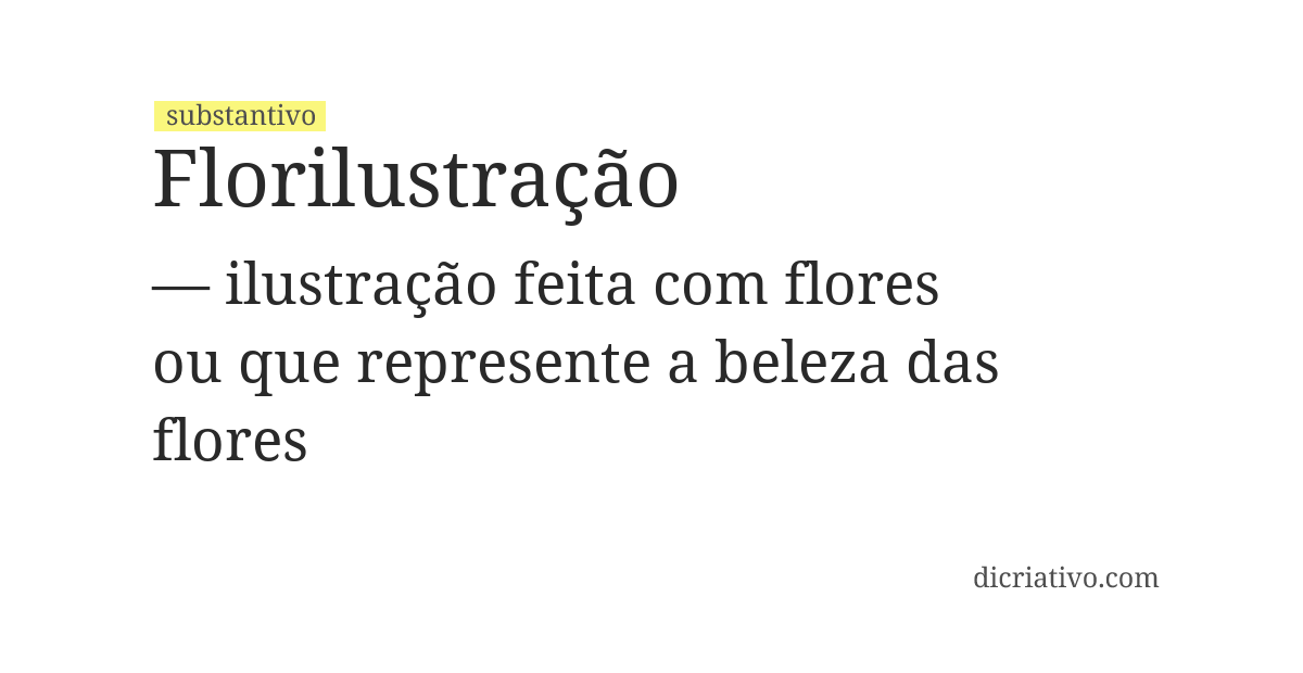 Significado de florilustração
