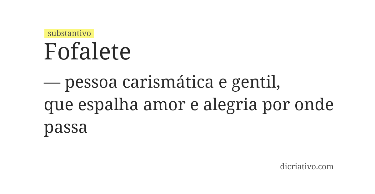 Significado de fofalete
