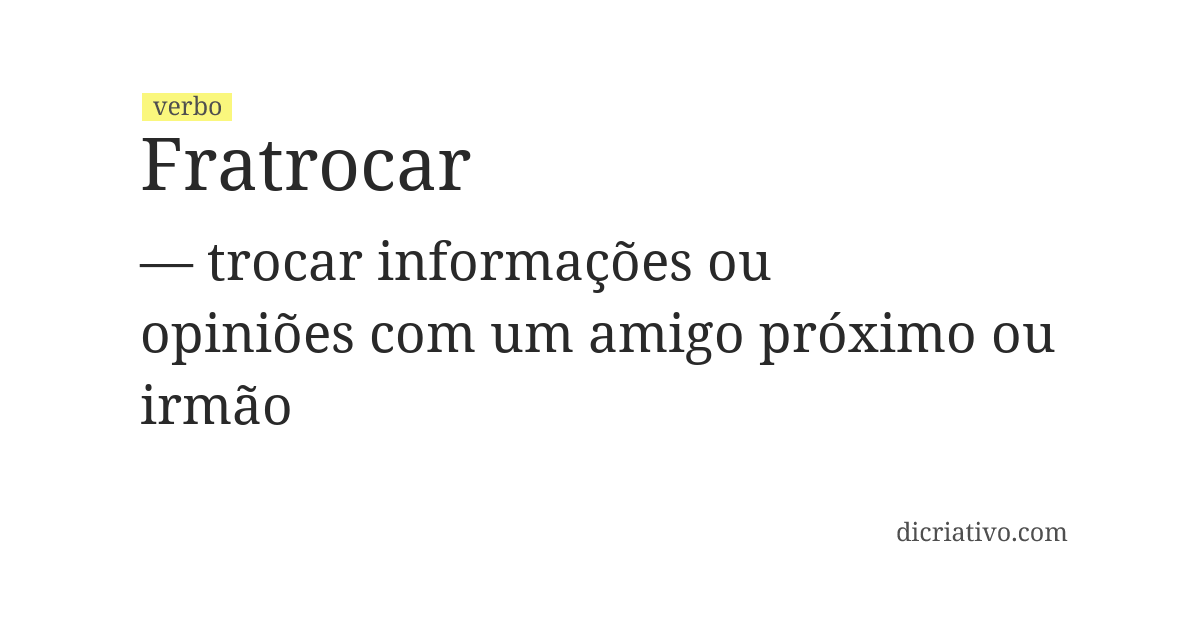 Significado de fratrocar