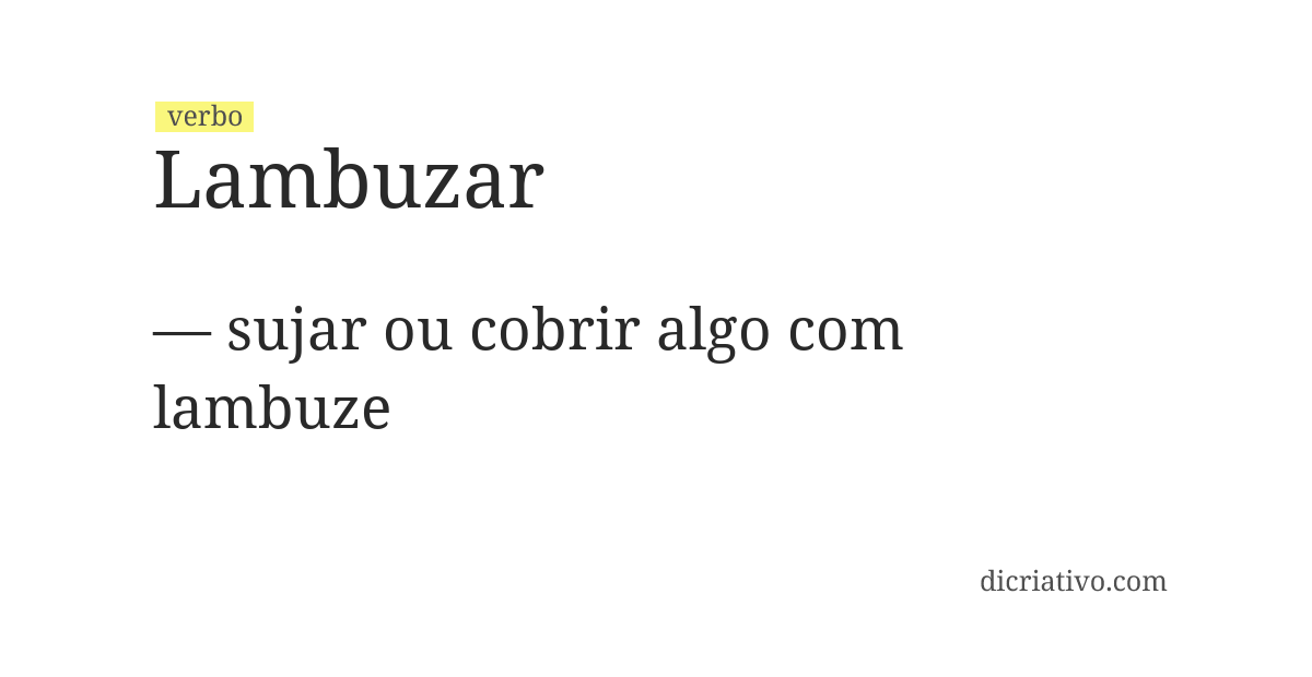 Significado de lambuzar