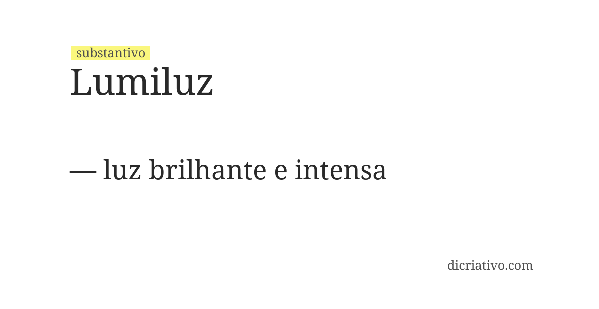 Significado de lumiluz