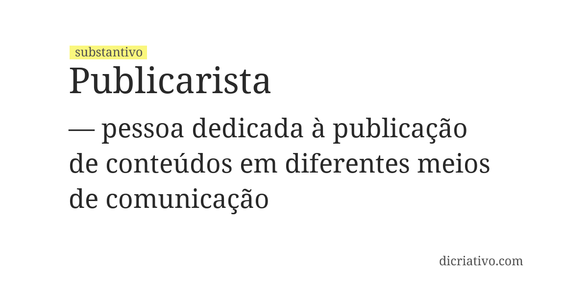 Significado de publicarista