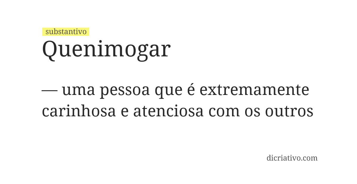 Significado de quenimogar
