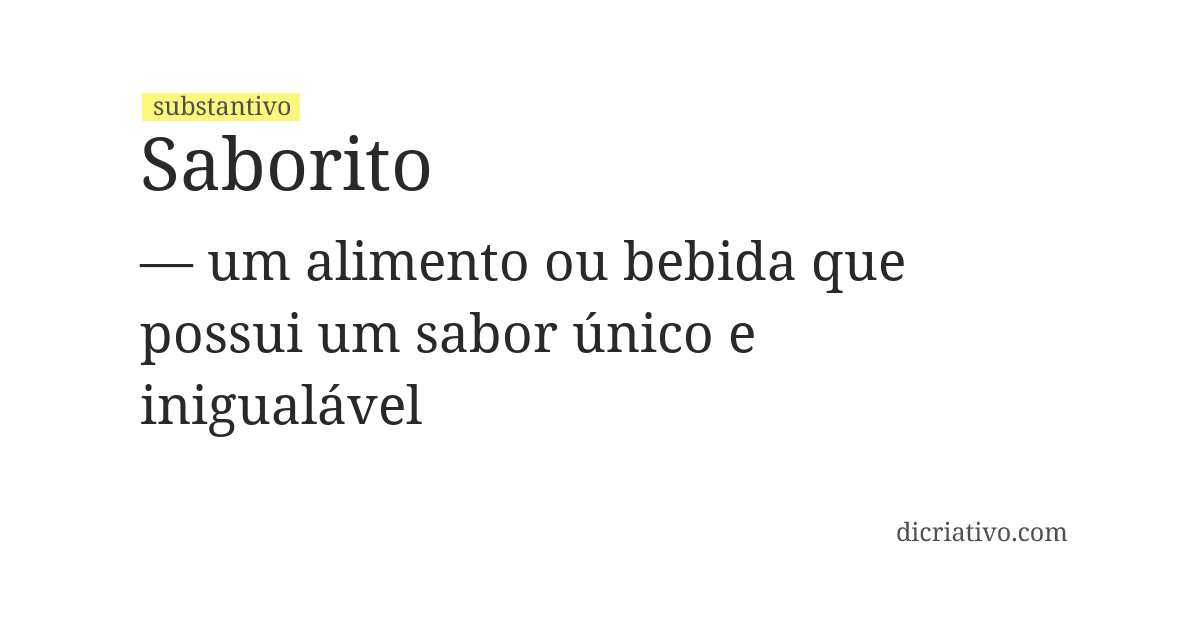 Significado de saborito
