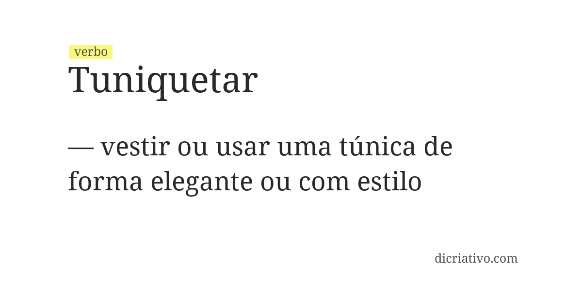 Significado de tuniquetar