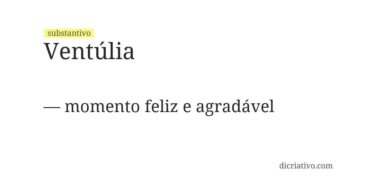 Significado de ventúlia