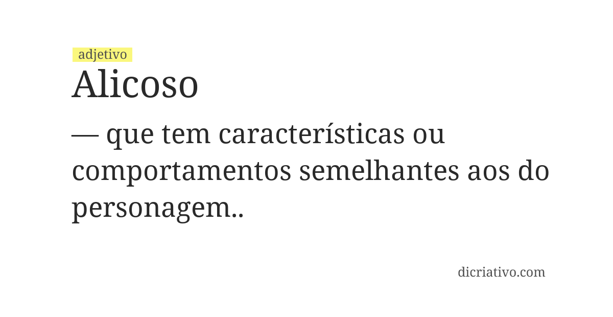 Significado de alicoso