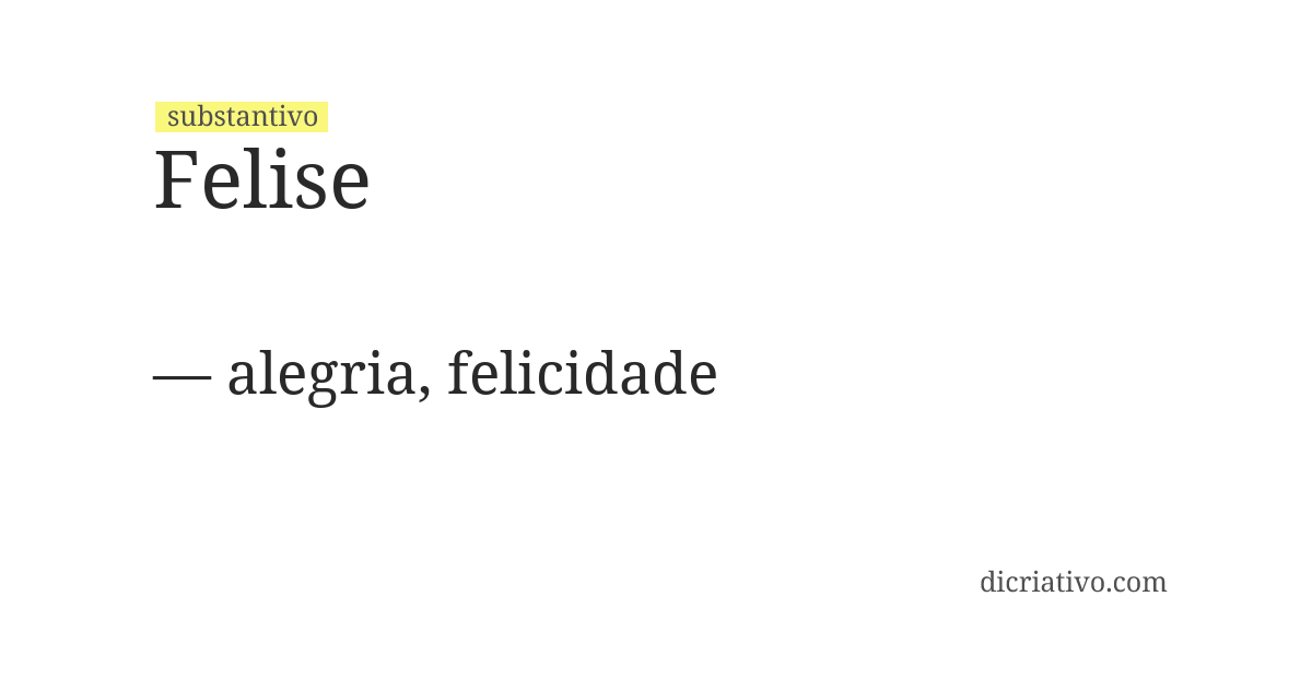 Significado de felise