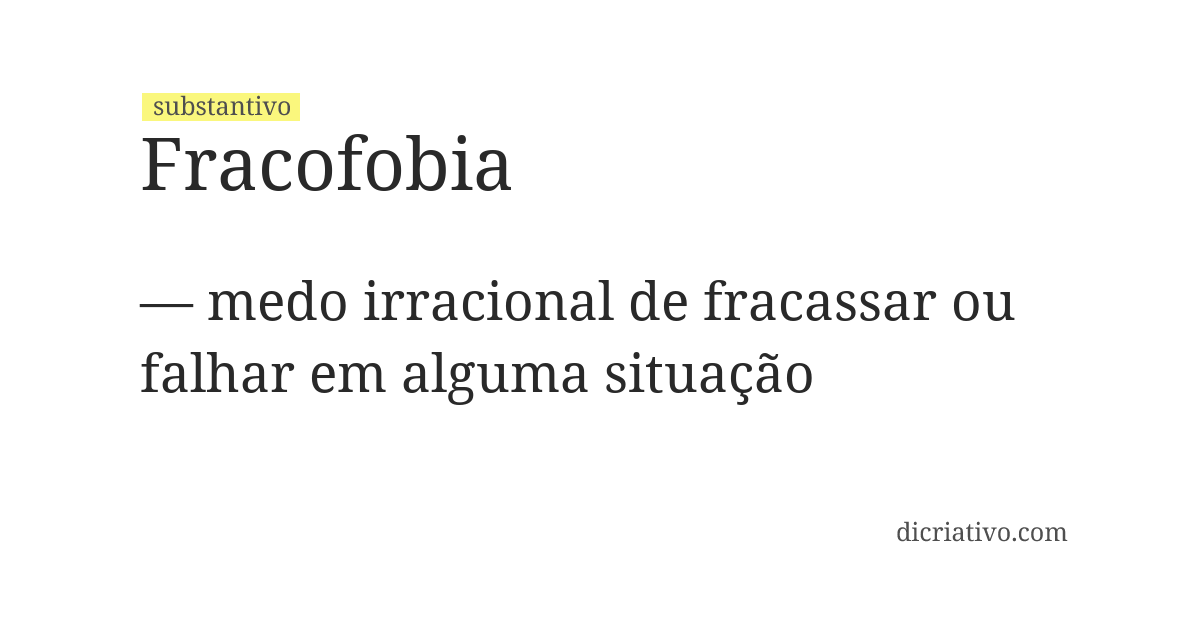 Significado de fracofobia