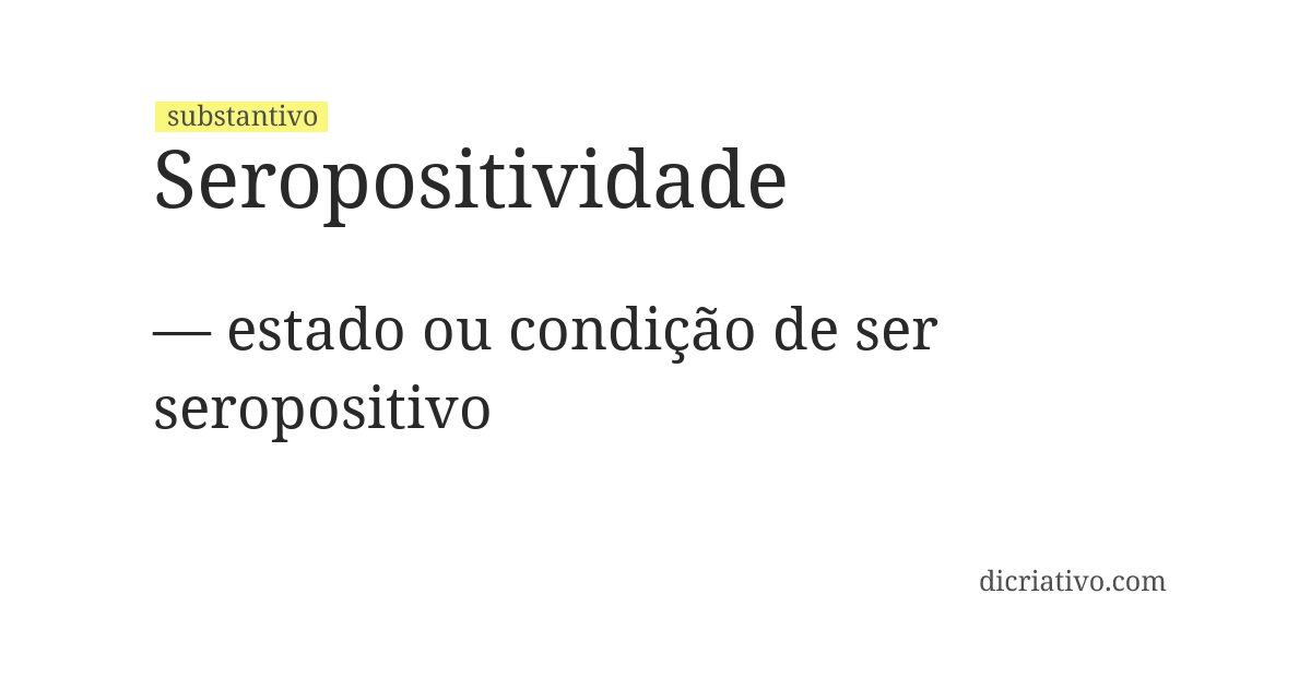 Significado de seropositividade