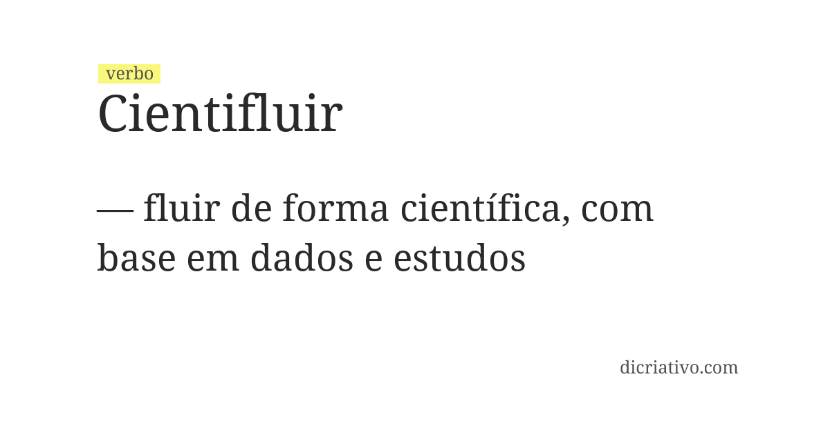 Significado de cientifluir