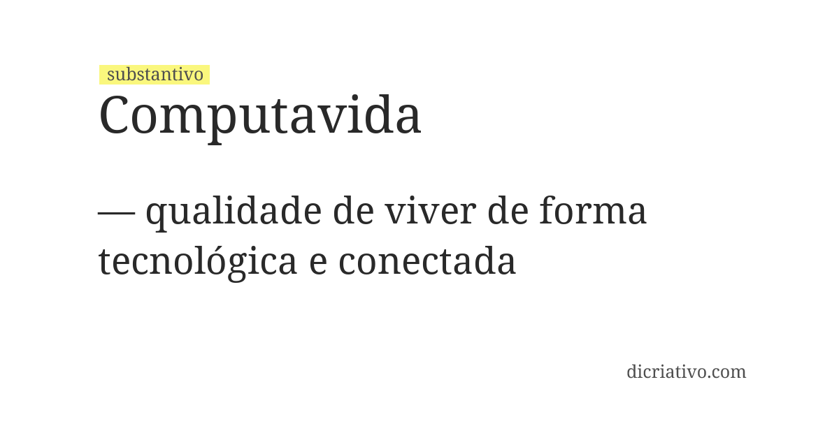 Significado de computavida