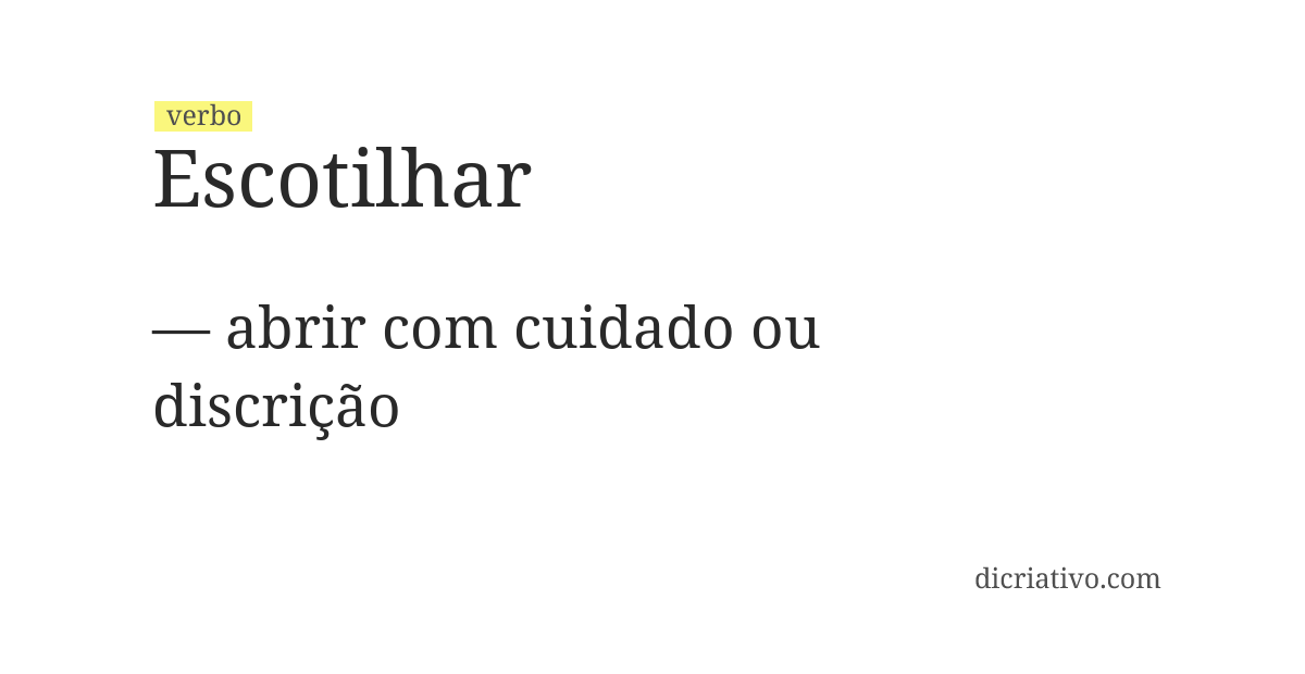 Significado de escotilhar