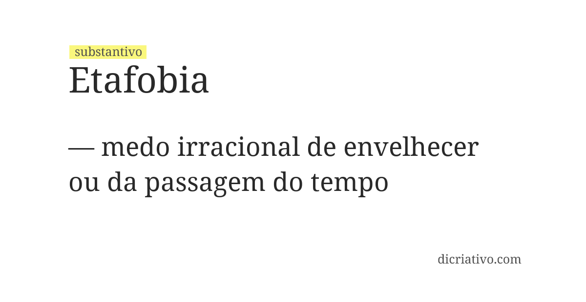 Significado de etafobia