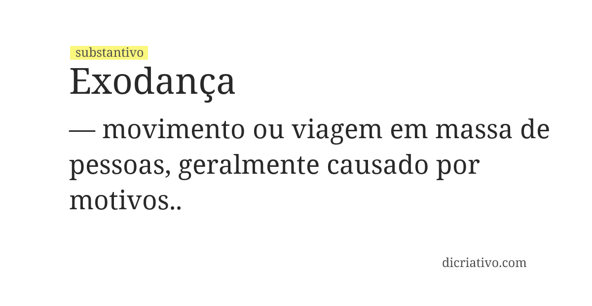 Significado de exodança